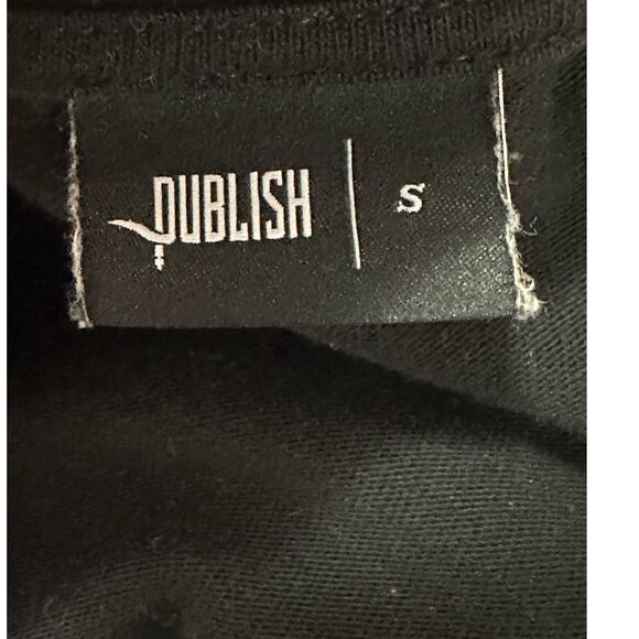 Publish black pink flower print long sleeves sweatshirt size Small - Picture 3 of 12